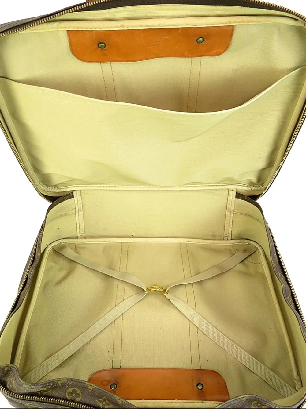 Louis Vuitton Brown Monogram Canvas Briefcase with Tan Trim